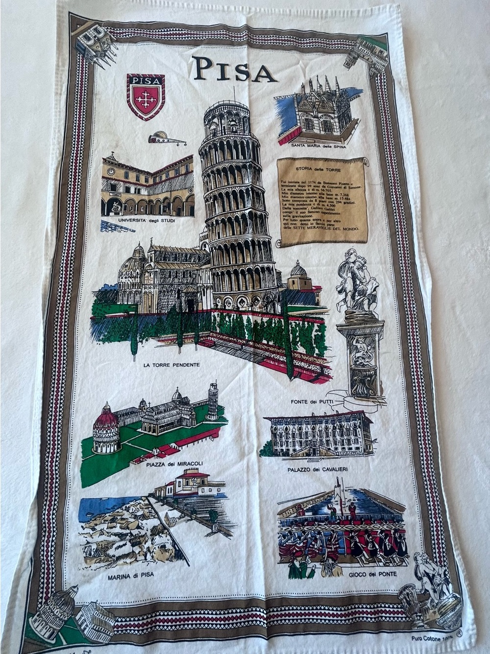 Italian Kitchen Tea Towel Pisa